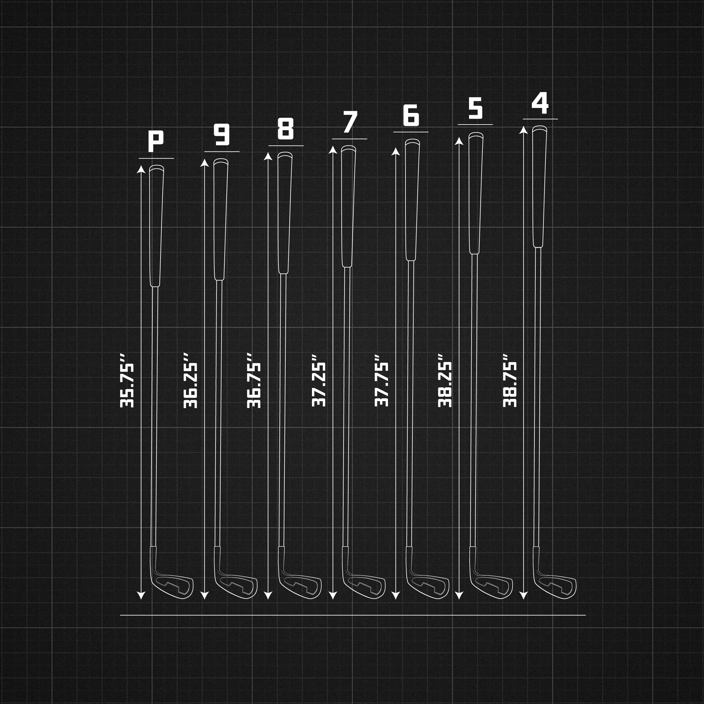 Origin Curved Variable Length Irons - Chrome